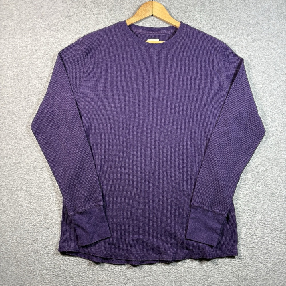 Mossimo Thermal Shirt Mens XL Purple Waffle Knit Long Sleeve Crewneck Y2K Skater